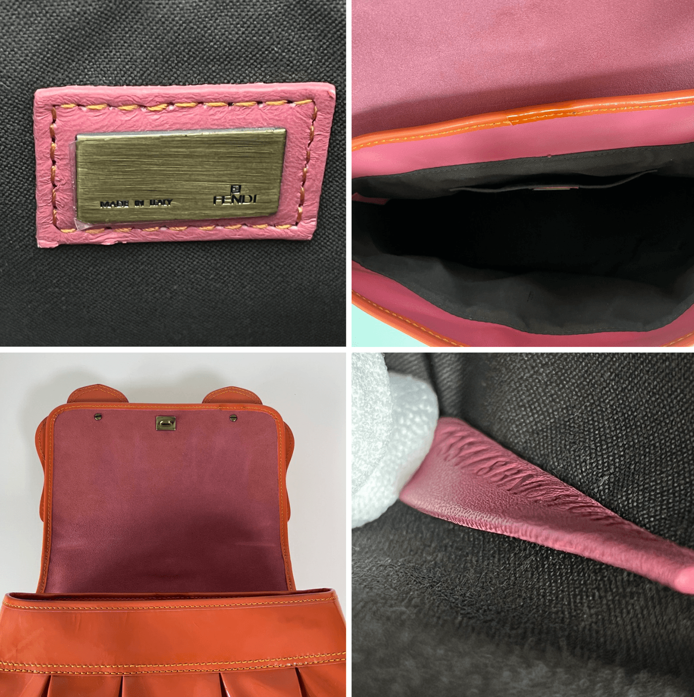 Authentic Fendi B. Bag Patent Leather Medium