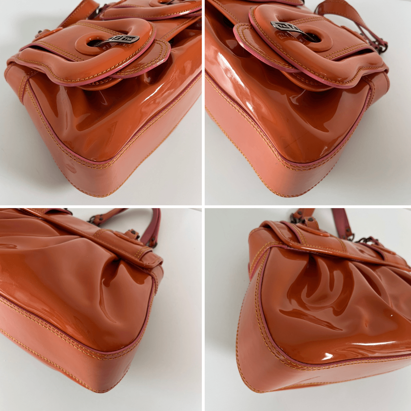 Authentic Fendi B. Bag Patent Leather Medium