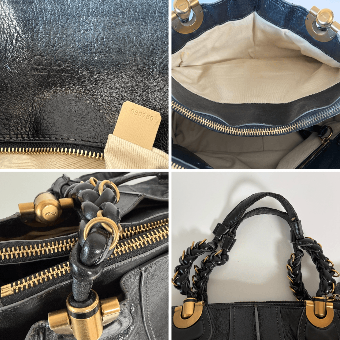 Authentic Chloe Heloise Bag Leather