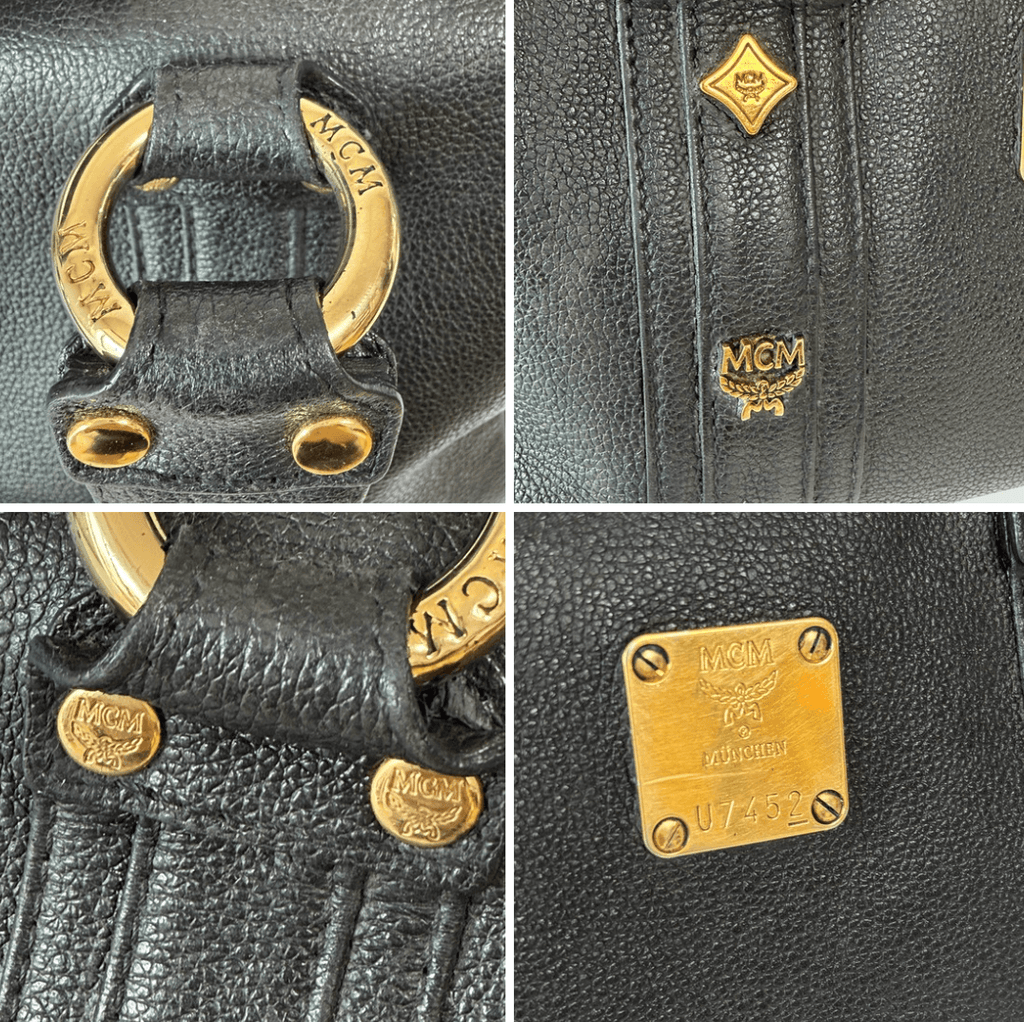 Authentic MCM Bag Leather Boston Small