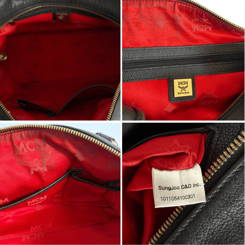 Authentic MCM Bag Leather Boston Small