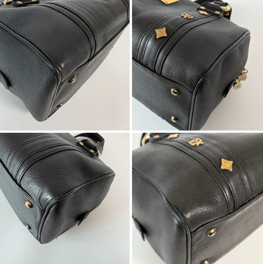 Authentic MCM Bag Leather Boston Small