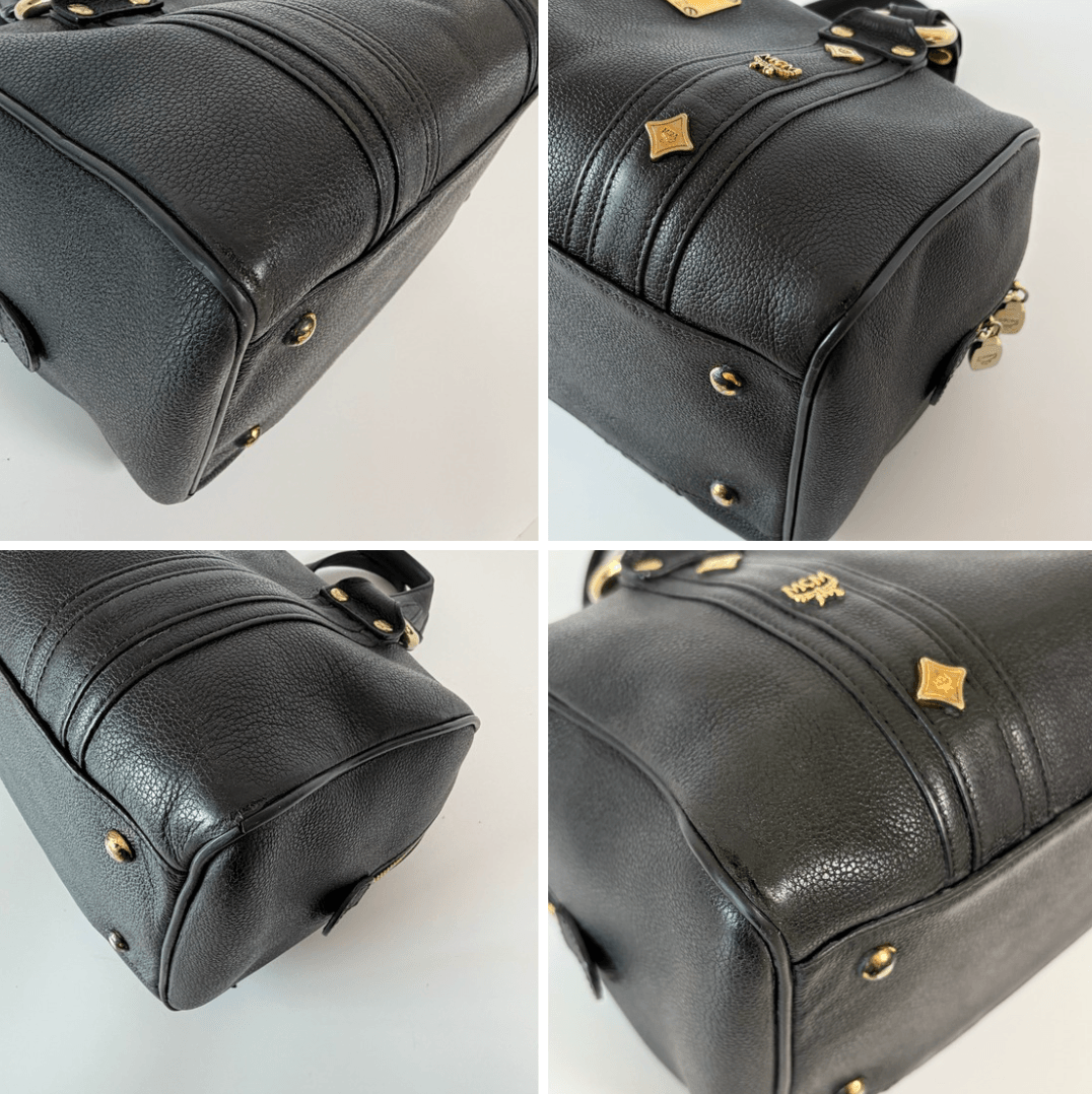 Authentic MCM Bag Leather Boston Small
