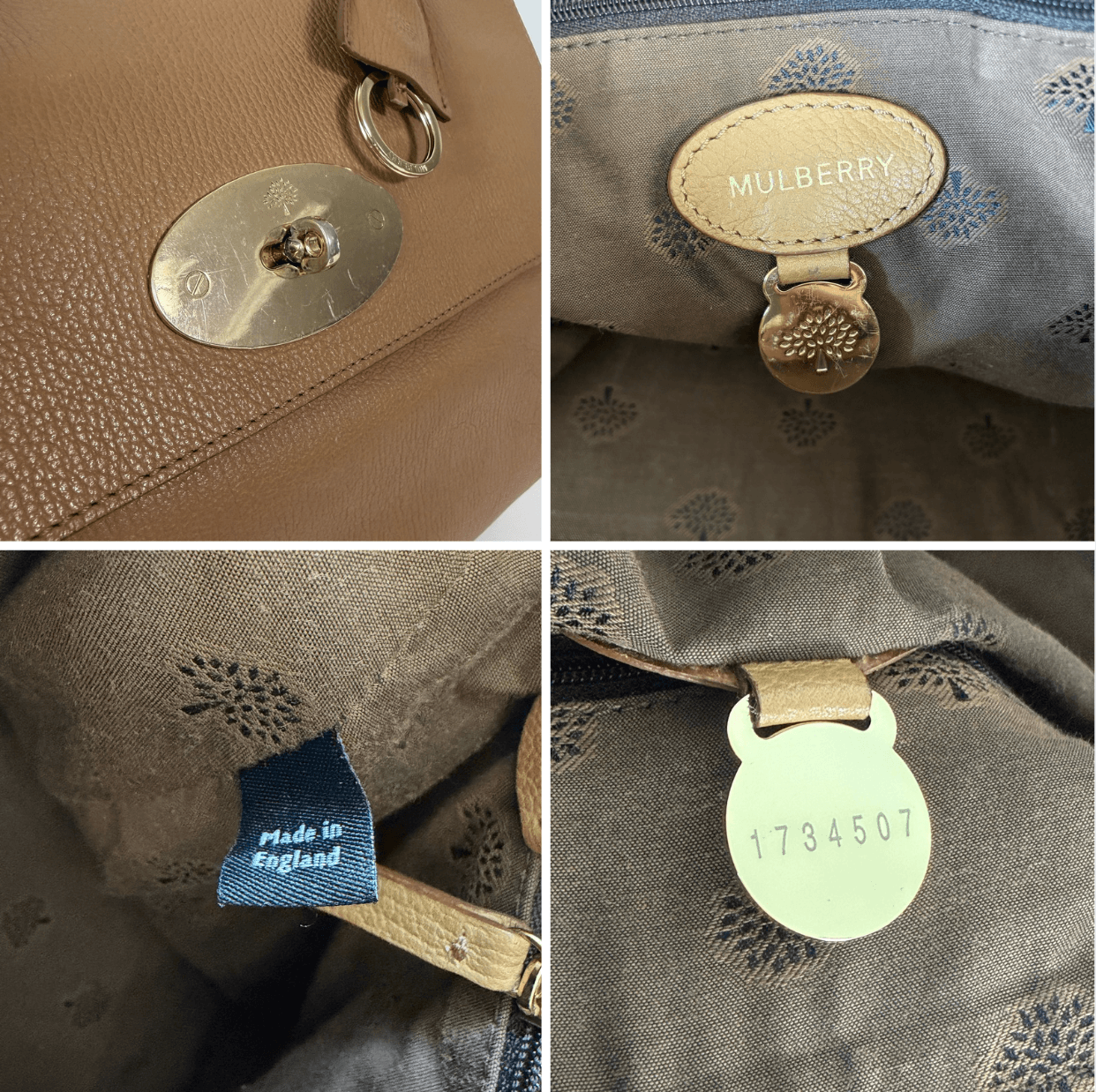 Authentic Mulberry Del Rey Bag Leather Midium