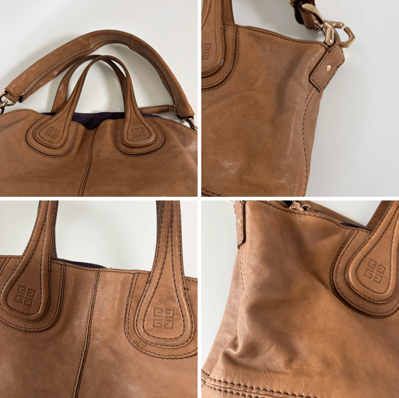 Givenchy Nightingale Shopper Tote Shoulder Bag Leather Large