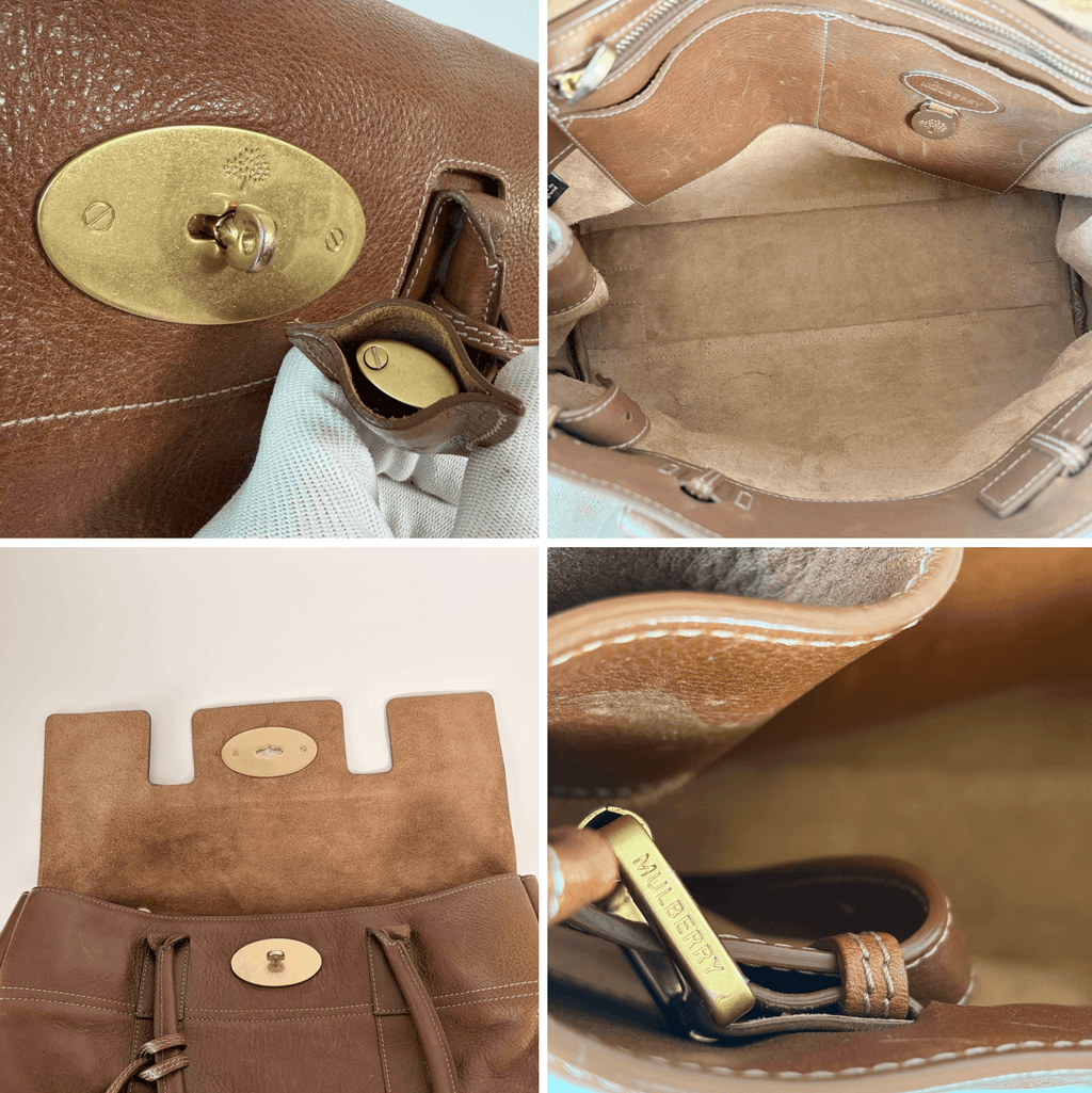 Authentic Mulberry Bayswater Bag Satchel Leather Medium