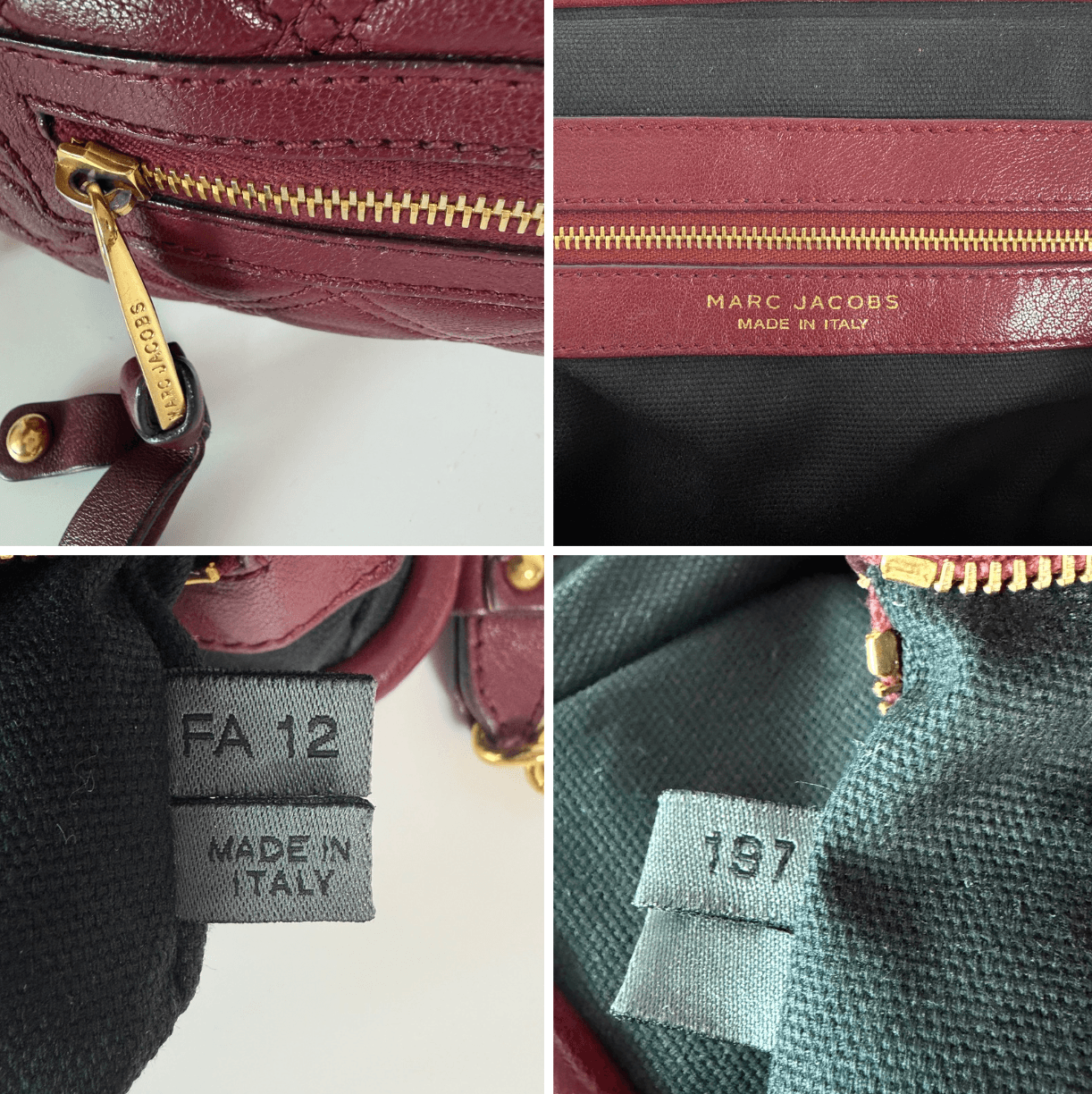 Authentic Marc Jacobs Stam Bag Quilted Leather Chain Samll
