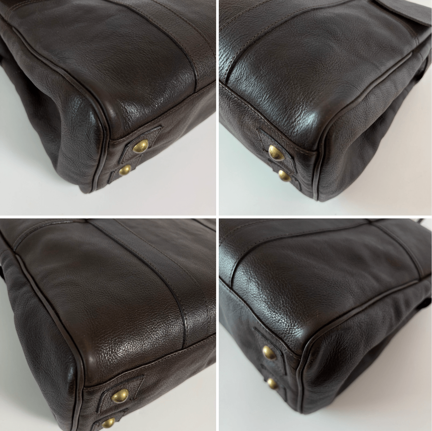 Authentic Mulberry Bayswater Satchel Bag Leather Dark Brown