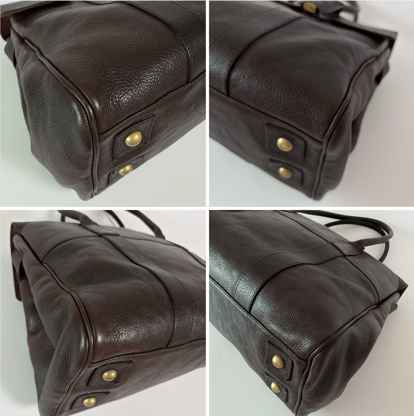 Authentic Mulberry Bayswater Satchel Bag Leather Dark Brown