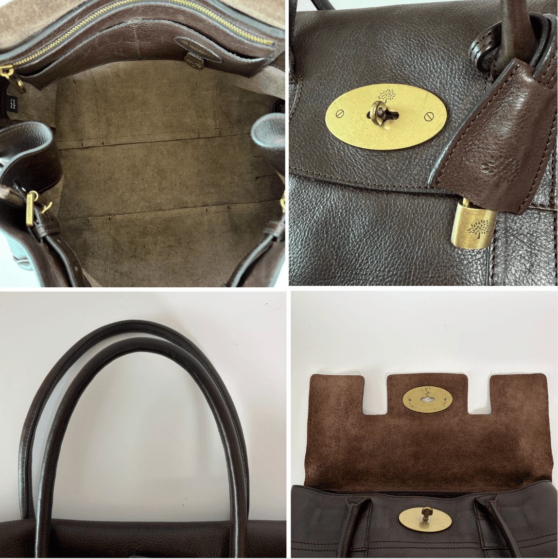 Authentic Mulberry Bayswater Satchel Bag Leather