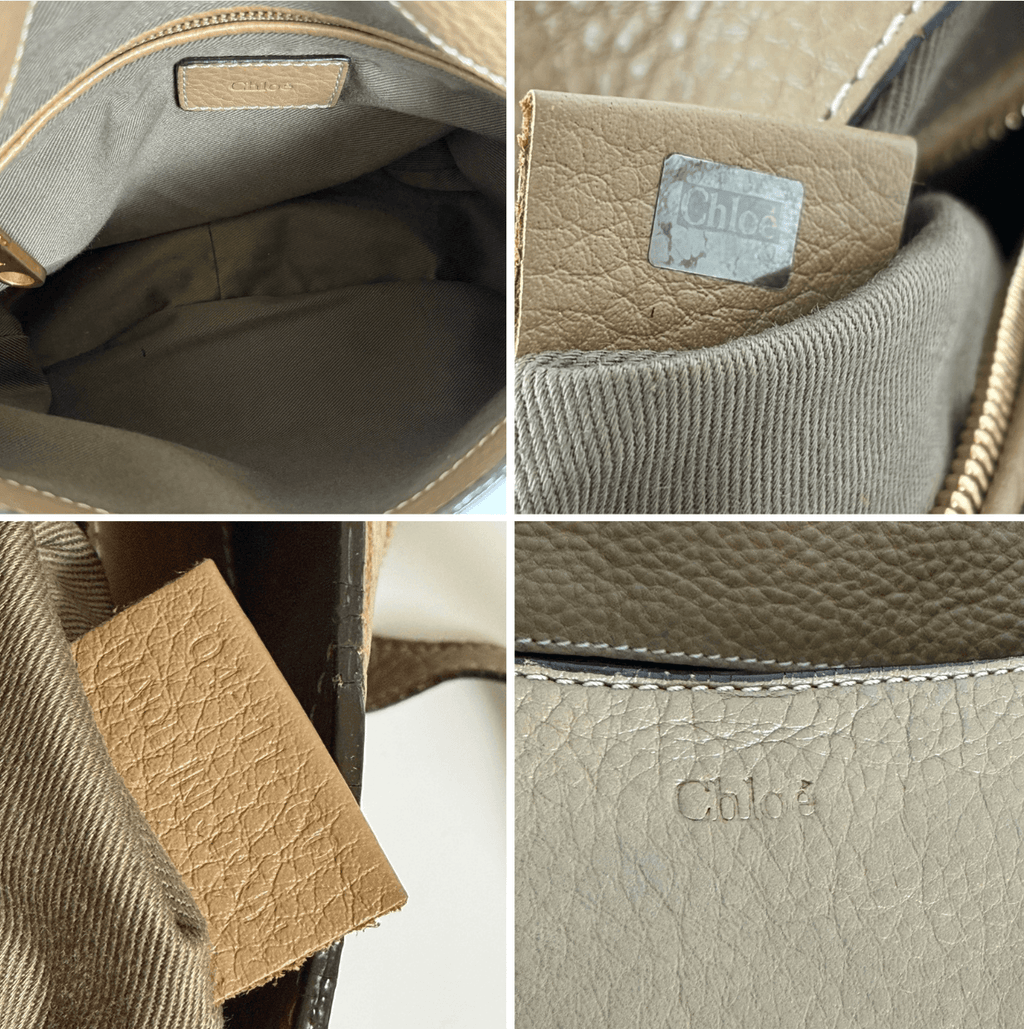 Chloé Marcie Medium Crossbody Bag brand tag serial label and authenticity details