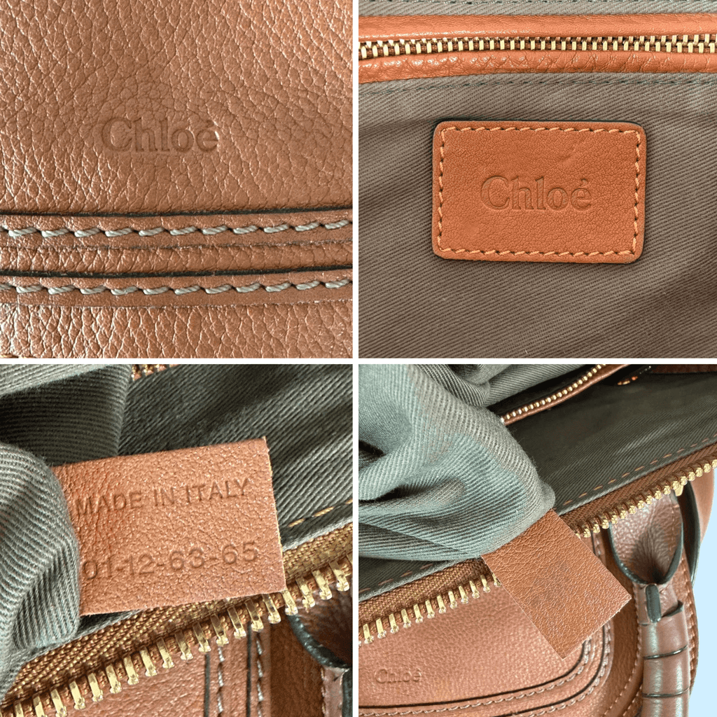 Chloé Marcie Shoulder Bag brand stamp serial label and authenticity details