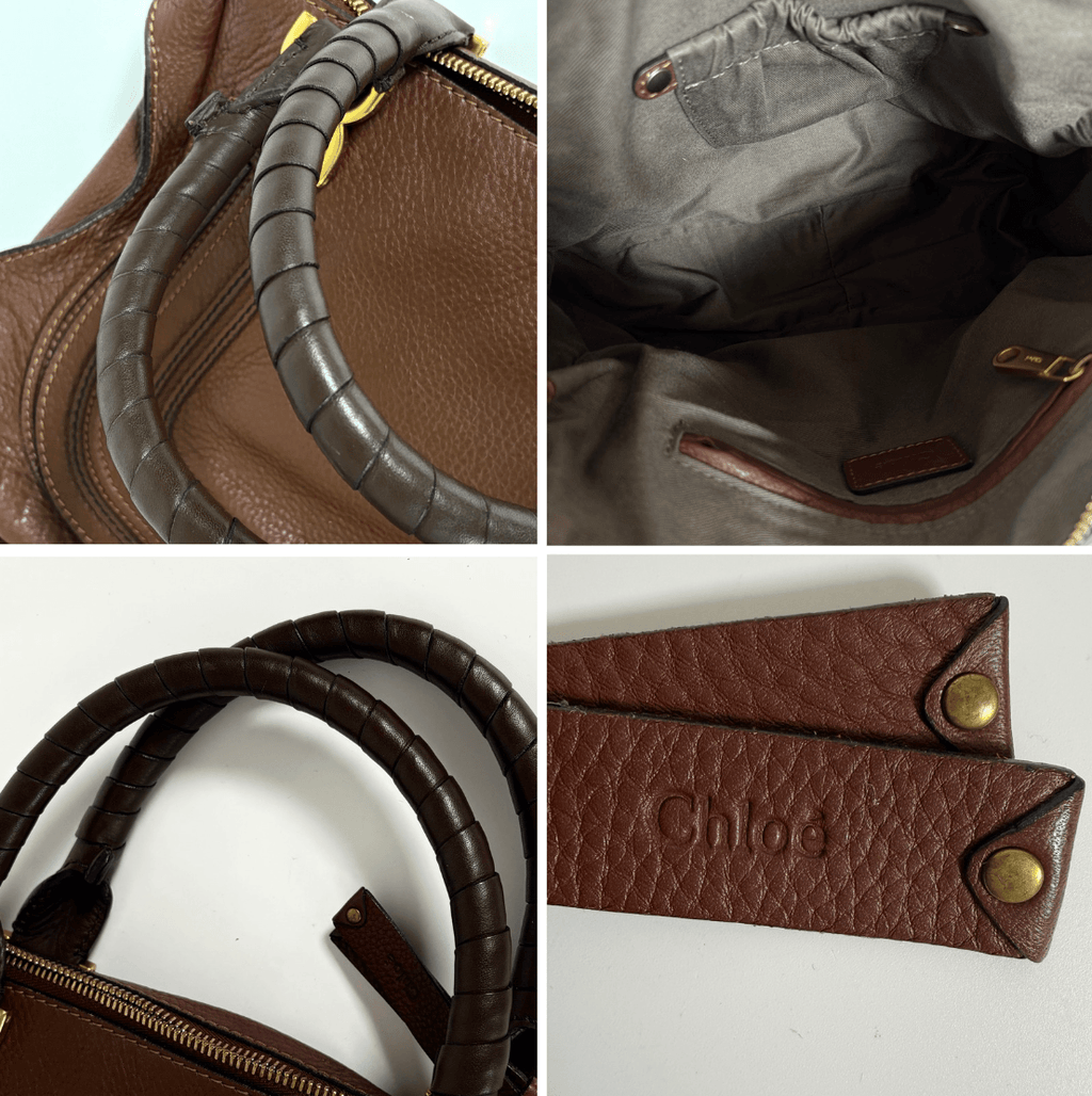 Chloé Marcie Shoulder Leather Bag Brown