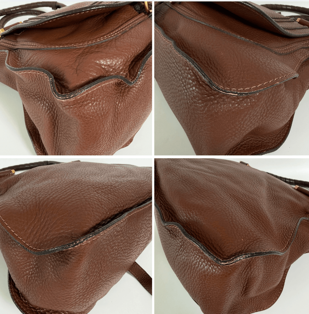 Chloé Marcie Shoulder Leather Bag Brown