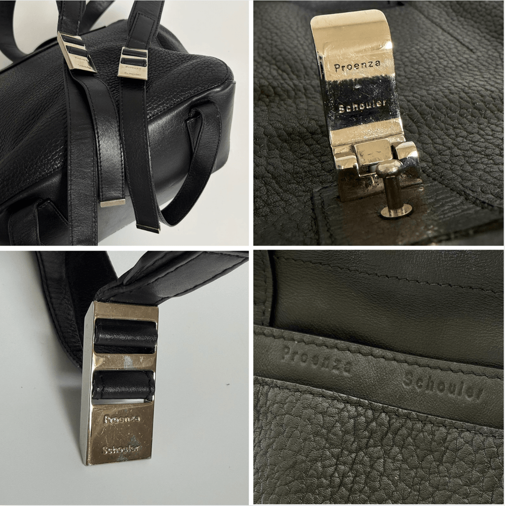 Proenza Schouler PS1 Backpack signature silver-tone clasp and hardware details