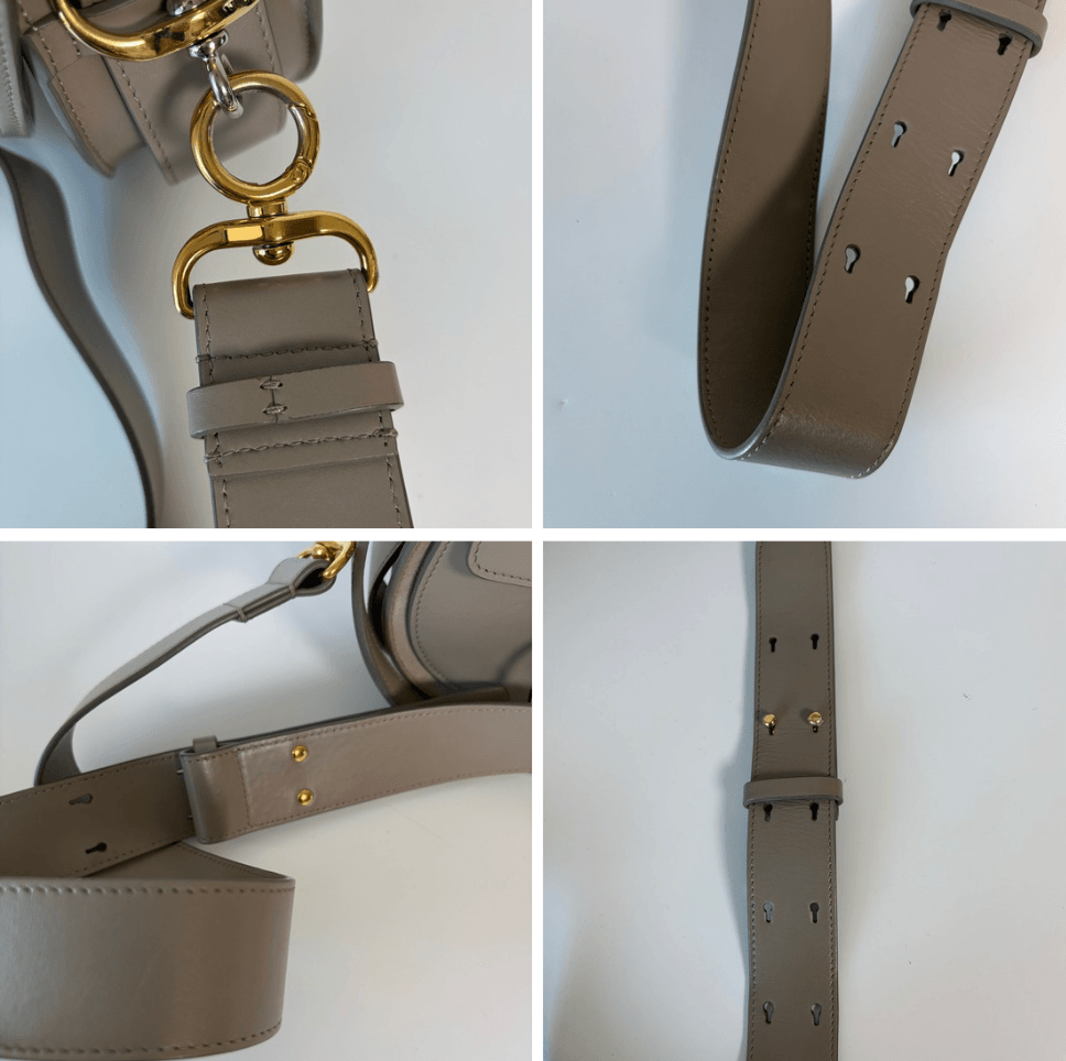 Chloé Tess Small Crossbody Leather Bag Gray