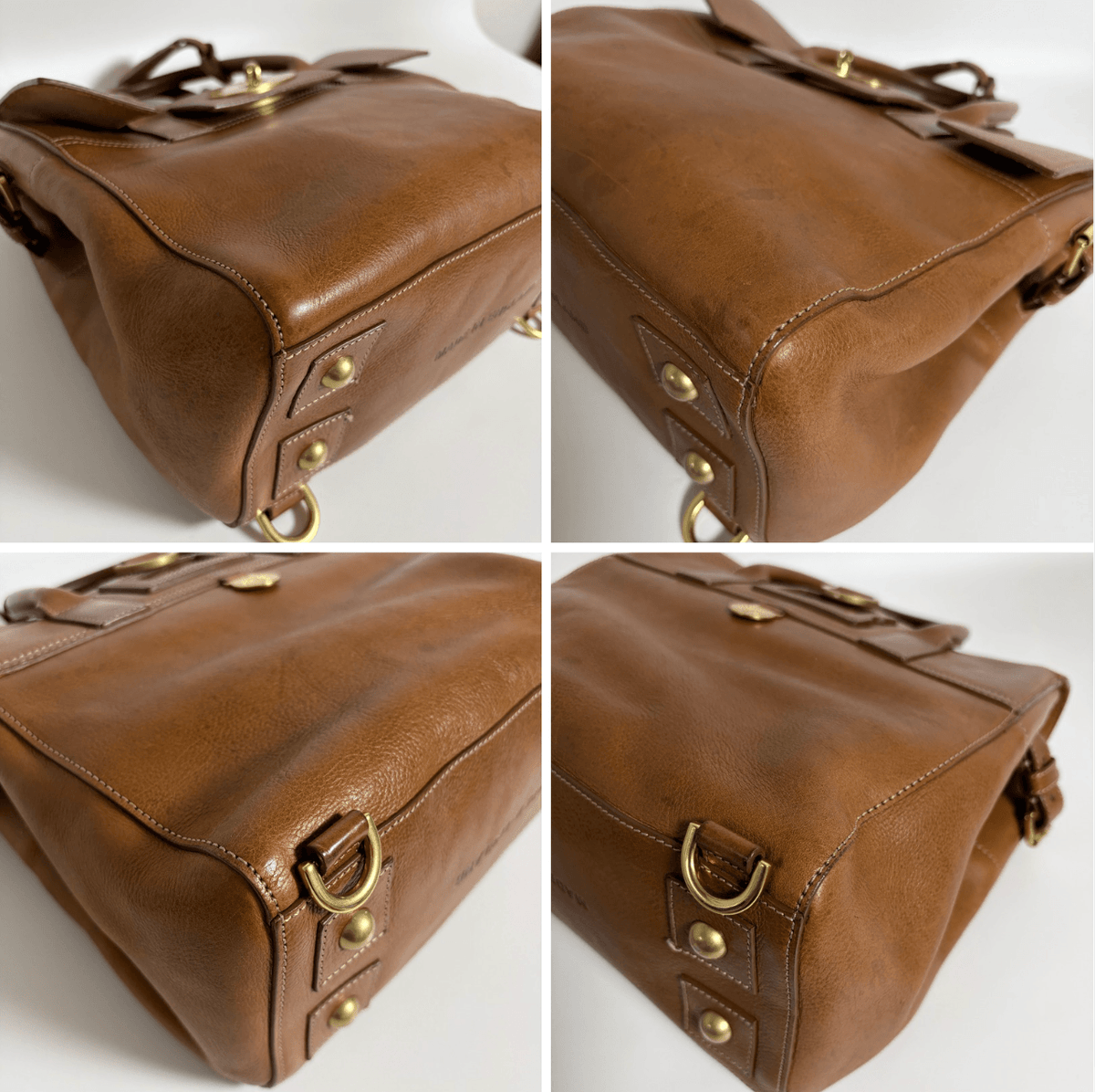 Mulberry Cara Delevingne Backpack Oak leather corner and edge condition details