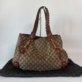 Authentic Gucci Pelham GG Canvas Braided Bag Shoulder