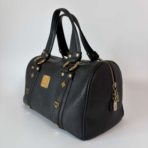 Authentic MCM Bag Leather Boston Small