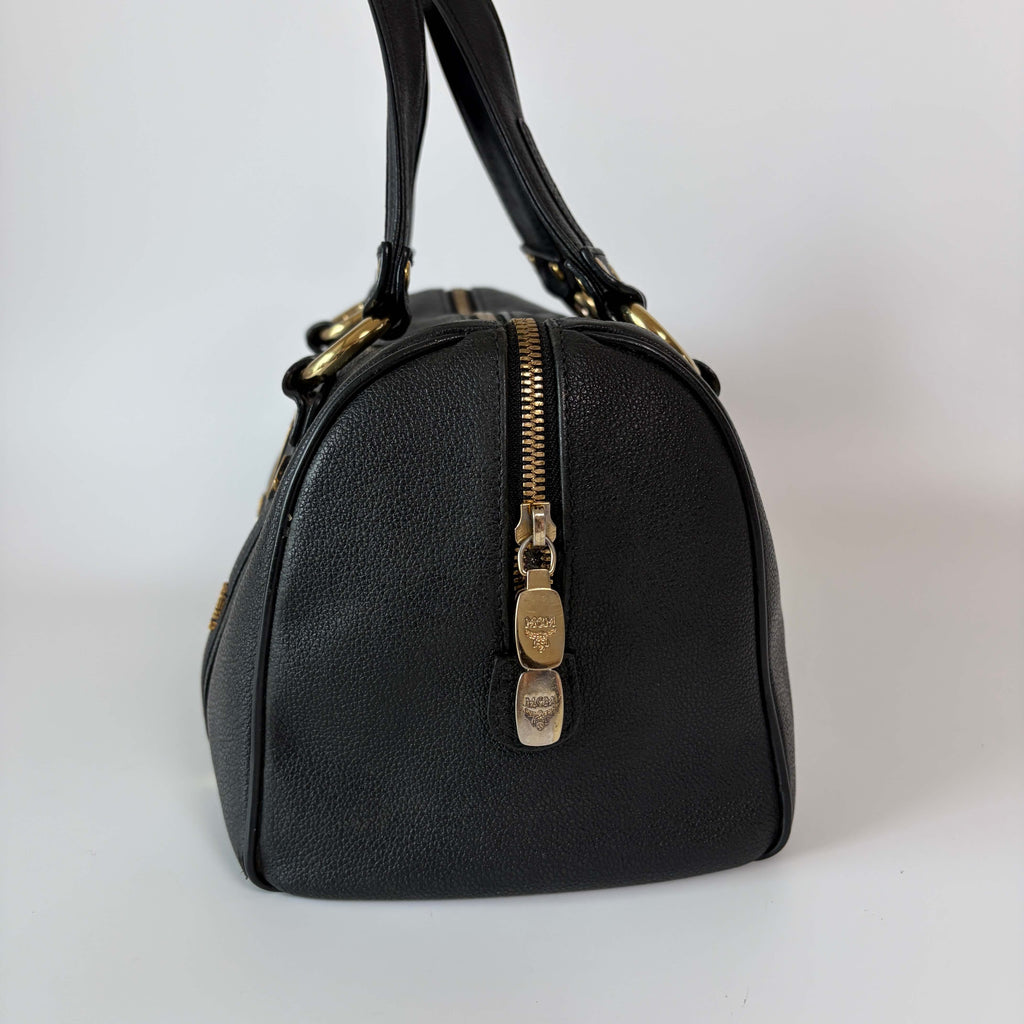 Authentic MCM Bag Leather Boston Small