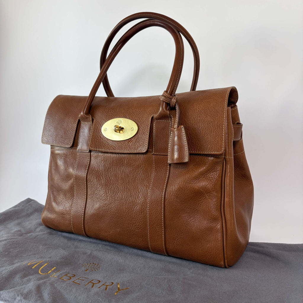 Authentic Mulberry Bayswater Bag Satchel Leather Medium