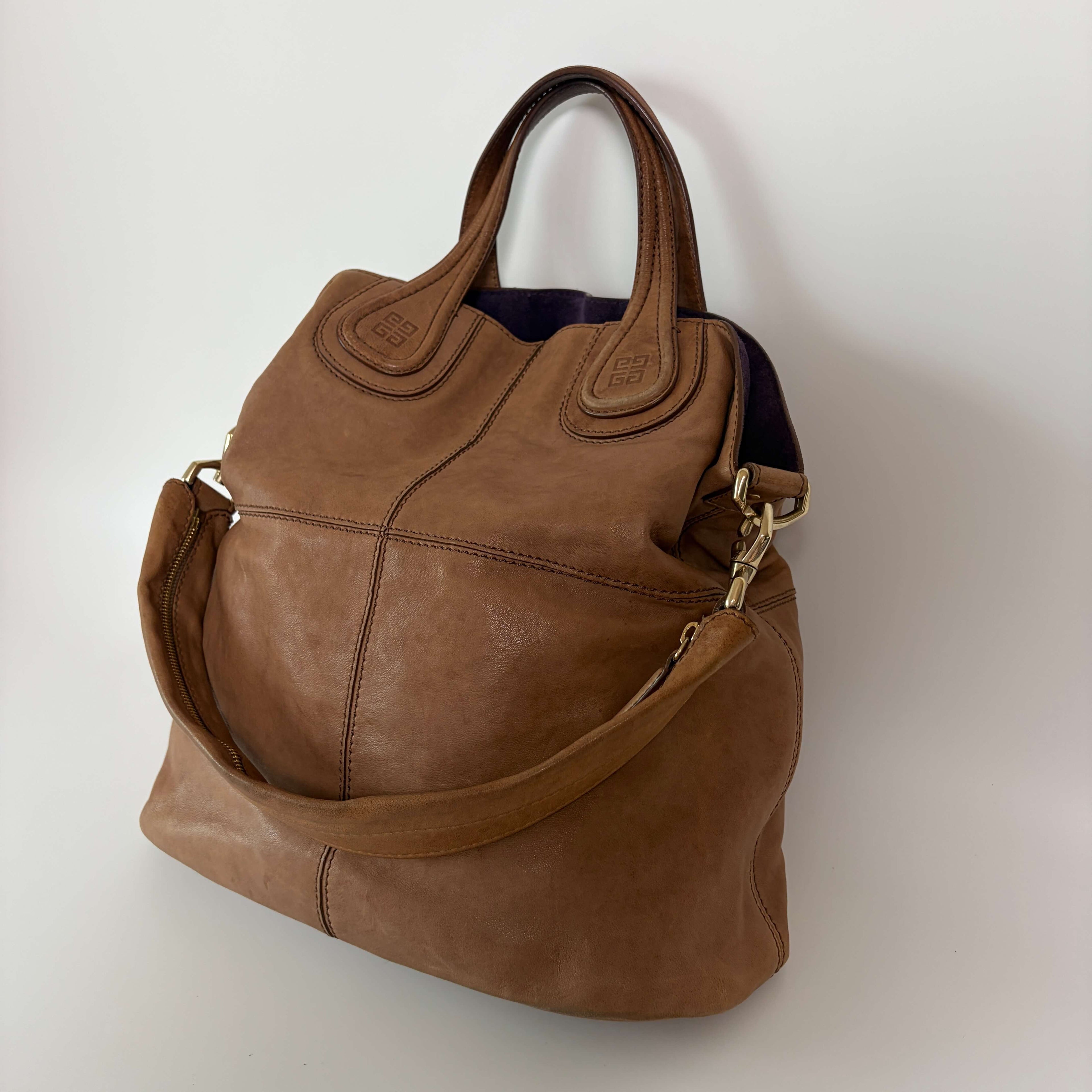 Givenchy Nightingale Shopper Tote Shoulder Bag Leather Large