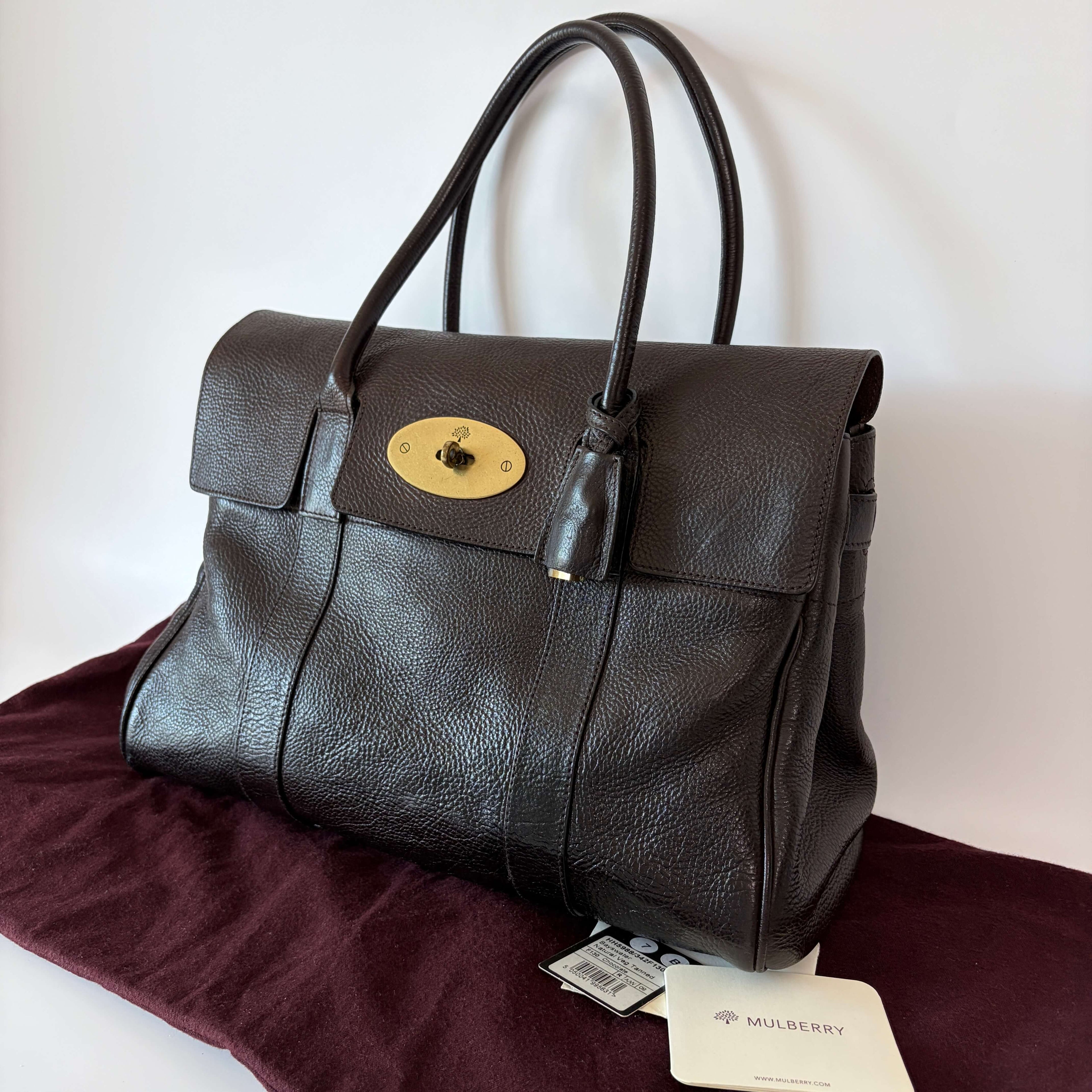 Authentic Mulberry Bayswater Bag Satchel Leather Medium