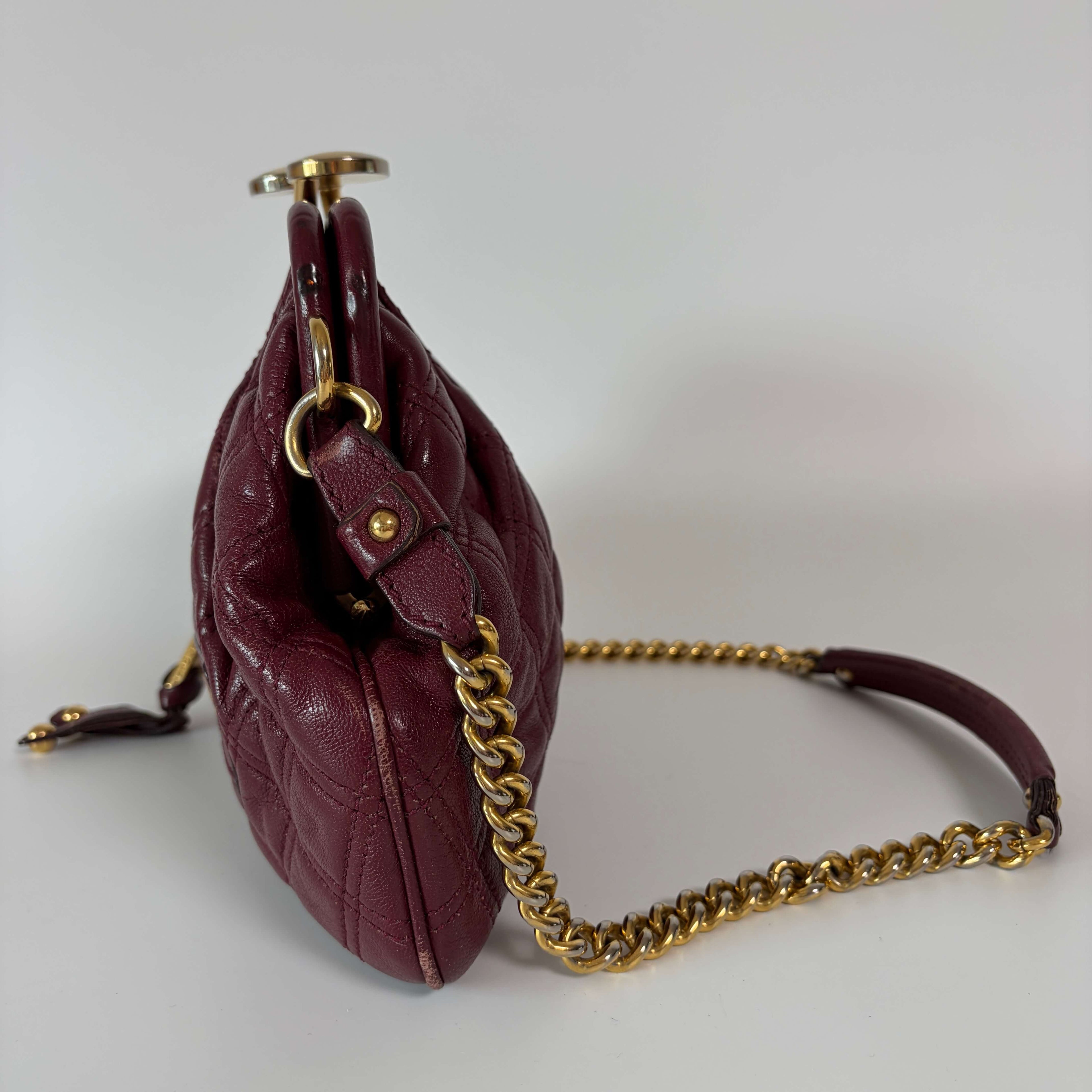Authentic Marc Jacobs Stam Bag Quilted Leather Chain Samll