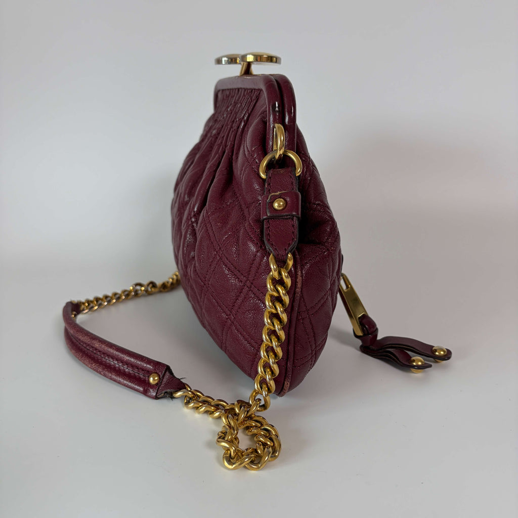 Authentic Marc Jacobs Stam Bag Quilted Leather Chain Samll