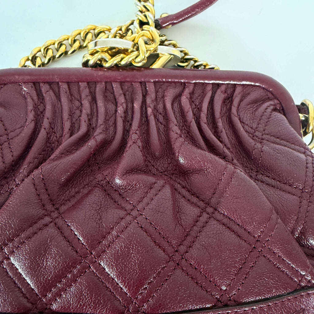 Authentic Marc Jacobs Stam Bag Quilted Leather Chain Samll