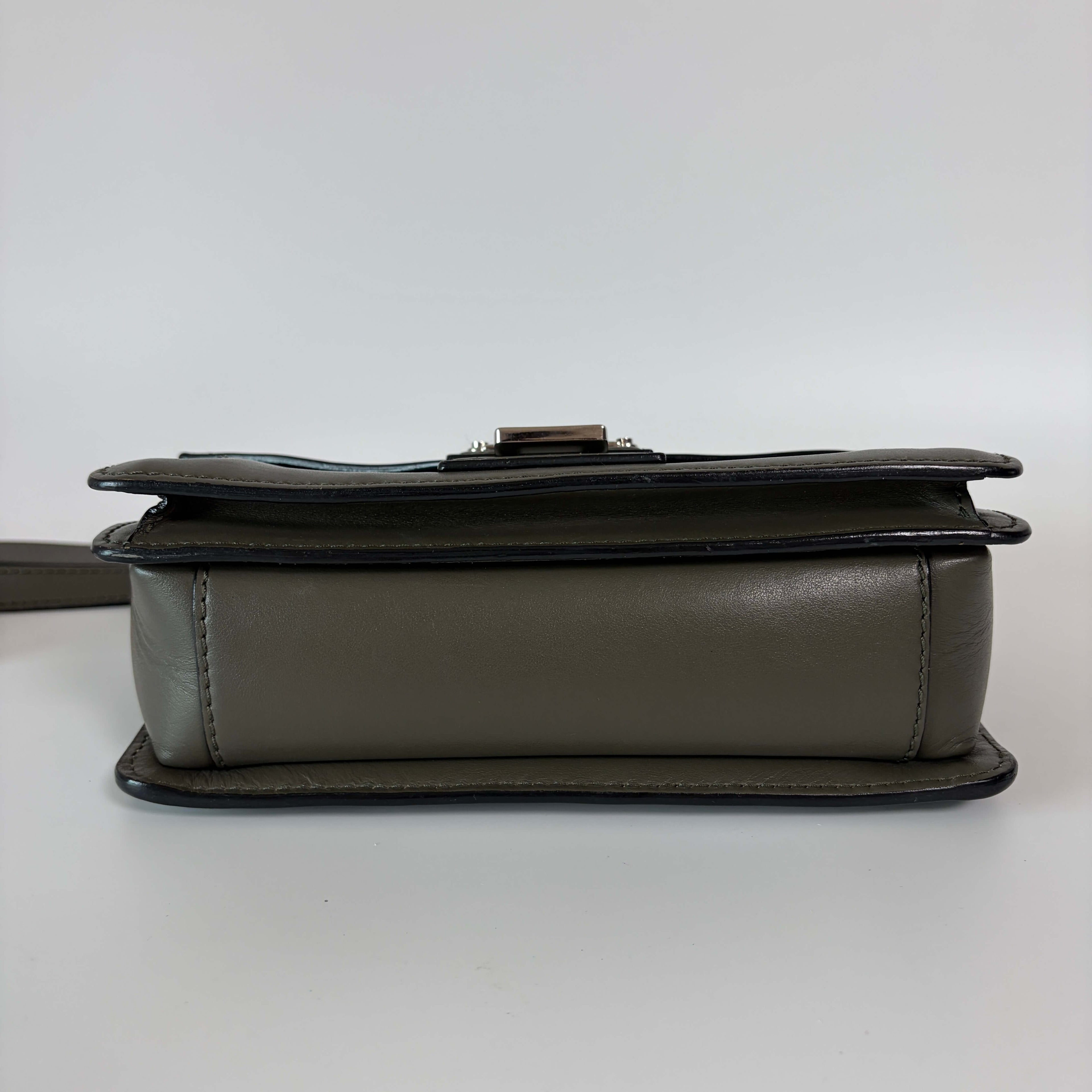 Authentic Proenza Schouler Leather Satchel Shoulder Bag Khaki