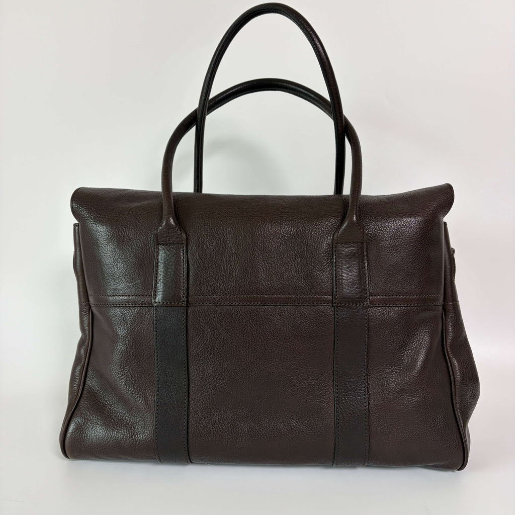 Authentic Mulberry Bayswater Satchel Bag Leather Dark Brown