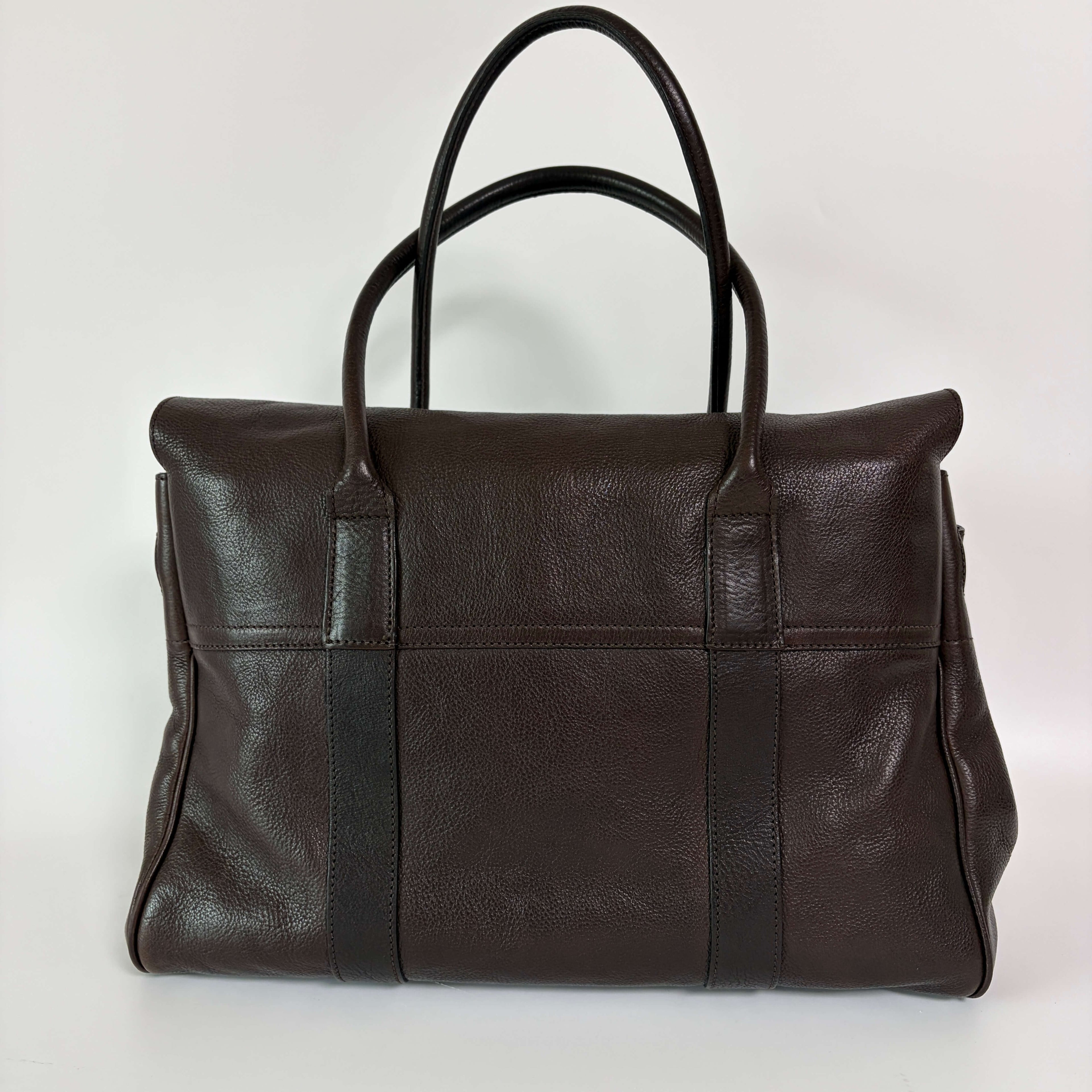Authentic Mulberry Bayswater Satchel Bag Leather Dark Brown