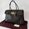 Authentic Mulberry Bayswater Satchel Bag Leather Dark Brown