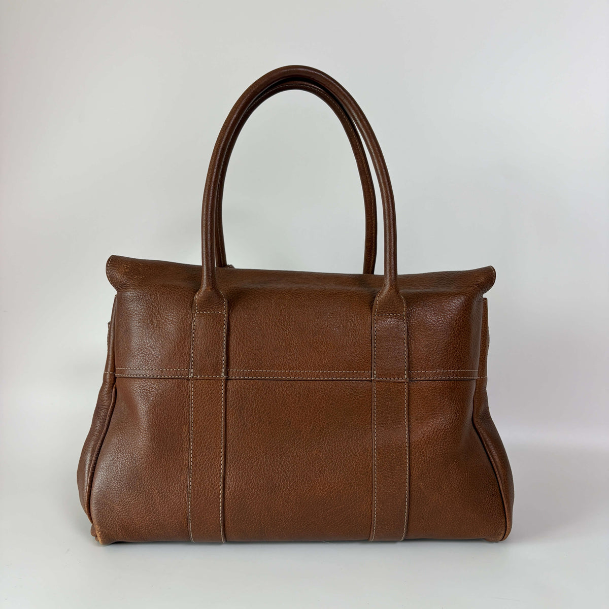 Mulberry Bayswater brown leather bag back view