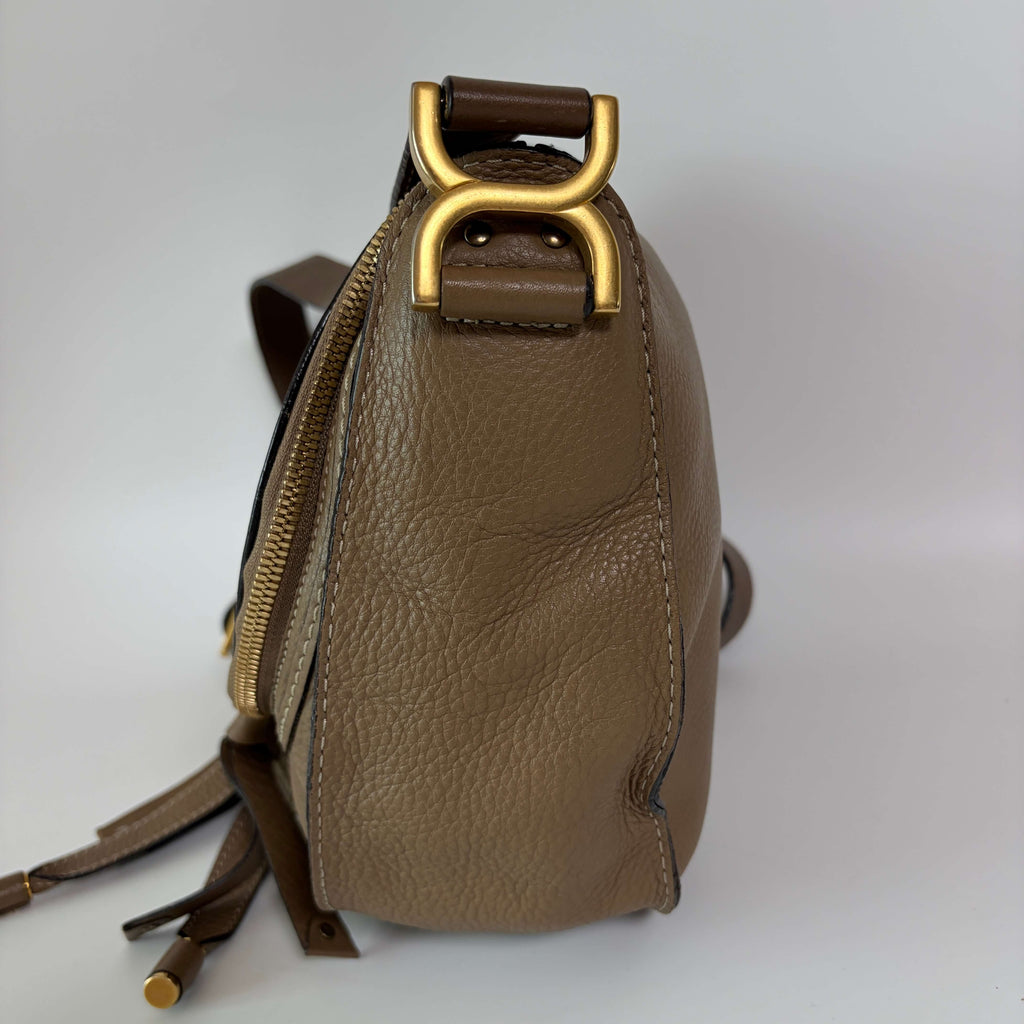 Chloé Marcie Medium Crossbody Bag Nut brown leather right side view