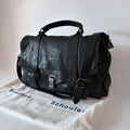 Authentic Proenza Schouler PS1 black leather satchel bag side view
