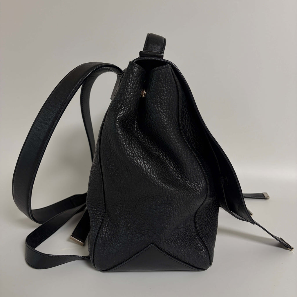 Proenza Schouler PS1 Backpack black leather left side view