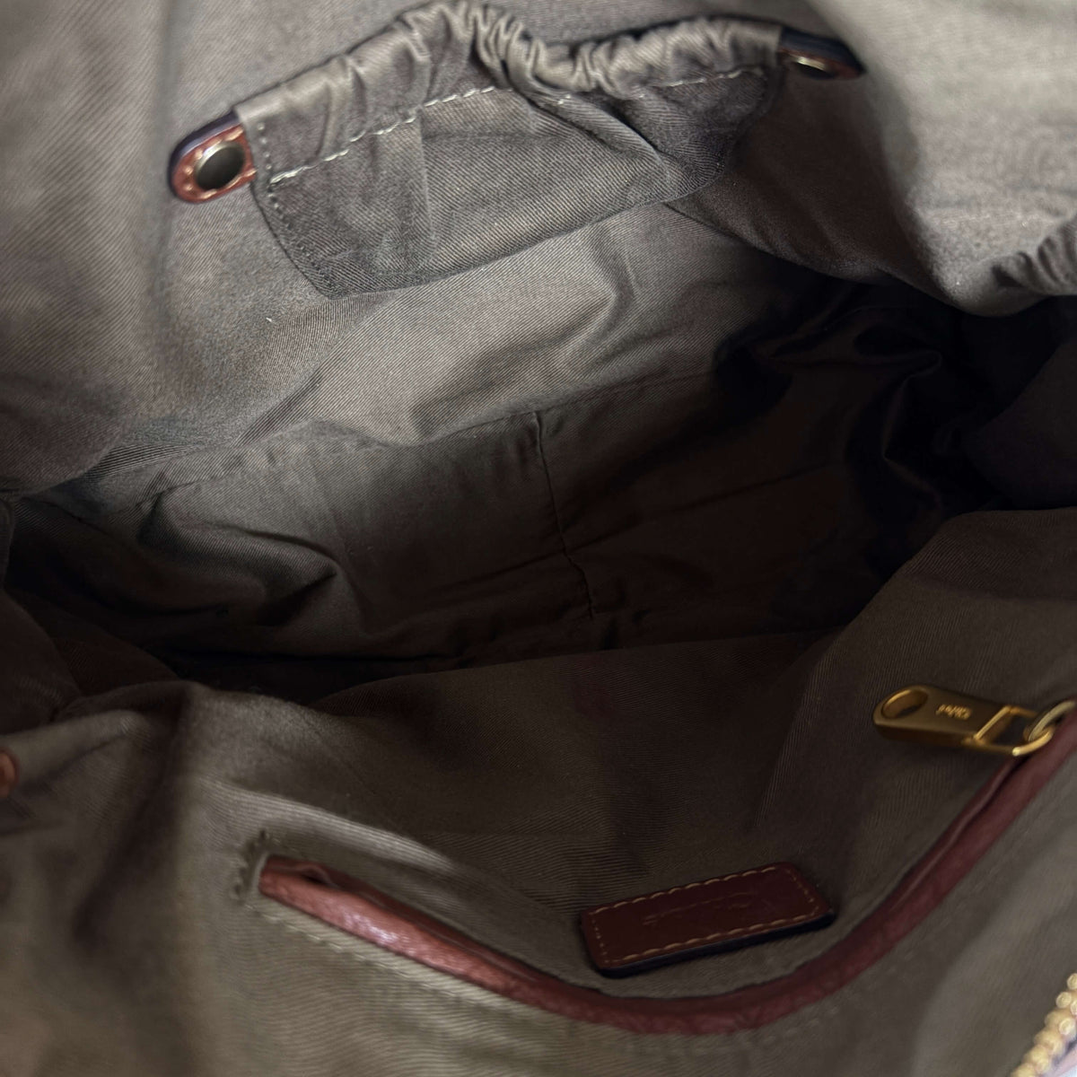 Chloé Marcie Shoulder Bag interior lining and pocket details