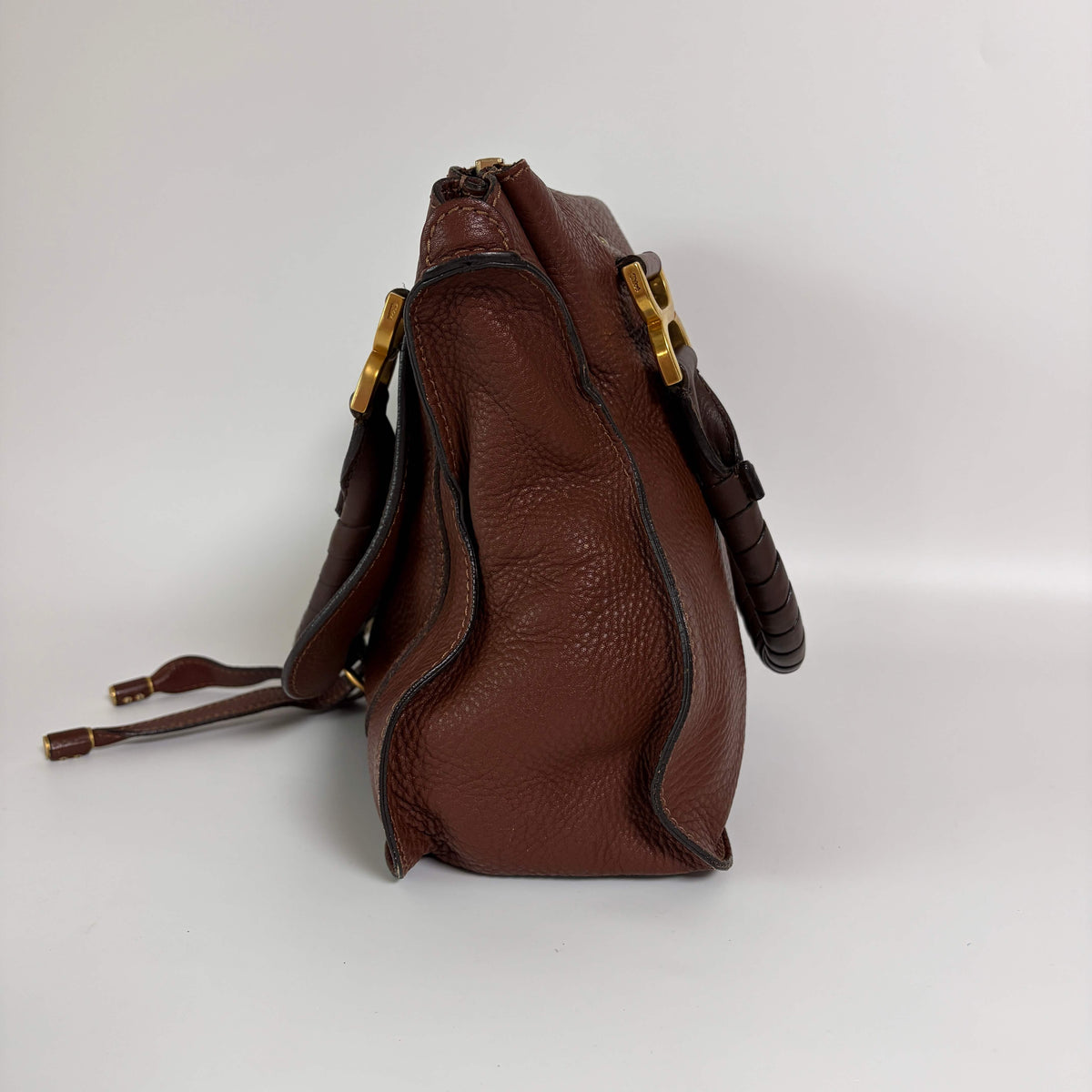Chloé Marcie Shoulder Leather Bag Brown