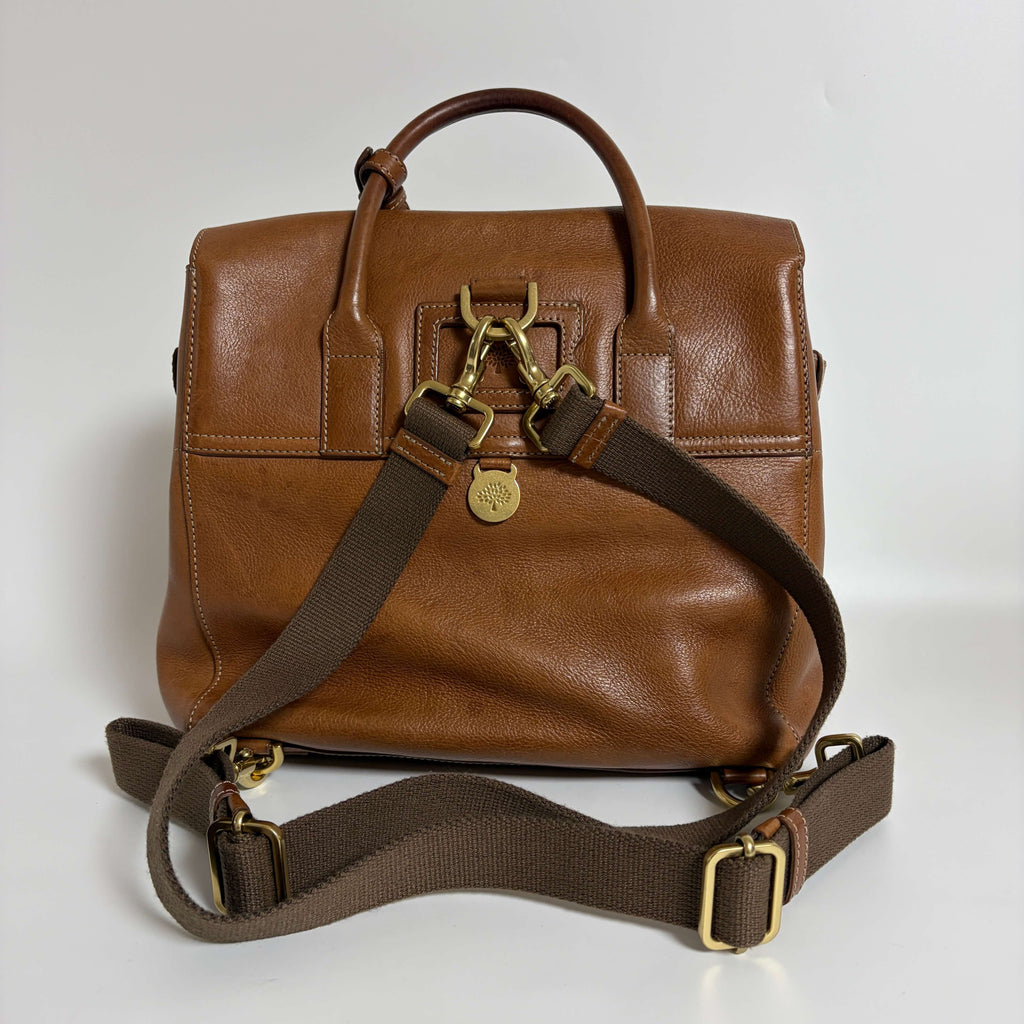 Mulberry Cara Delevingne Backpack Oak leather back view