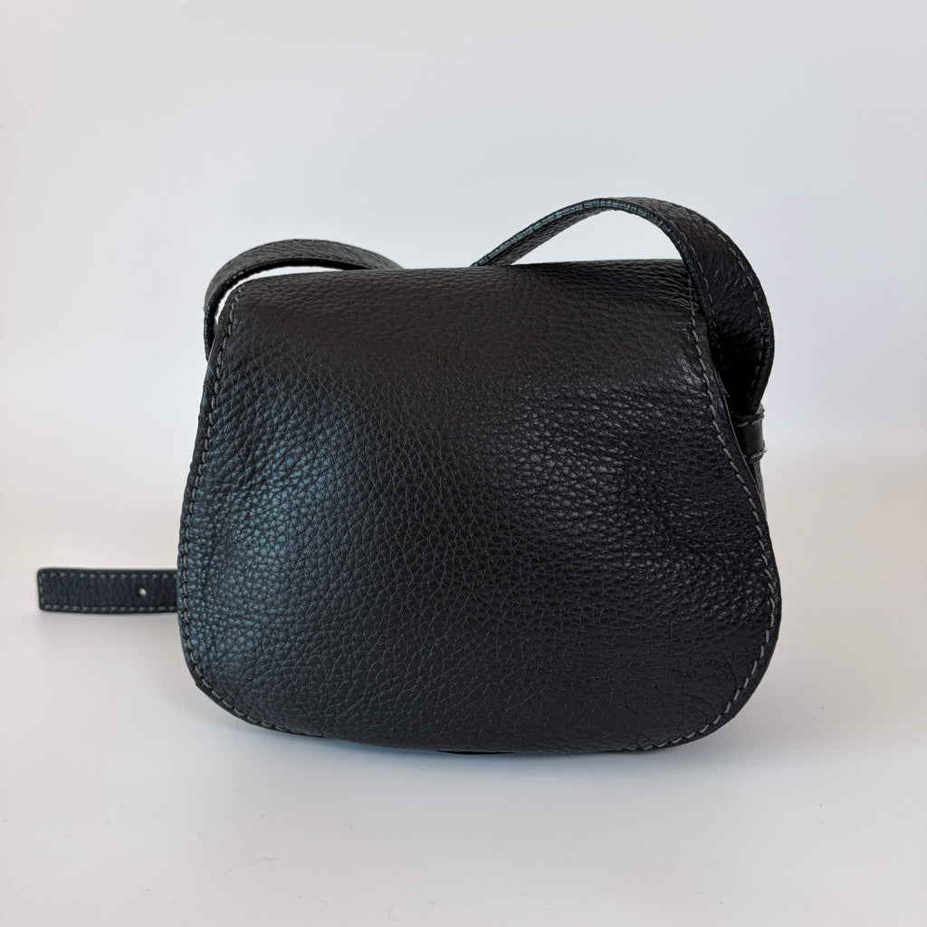 Chloé Marcie Mini Crossbody Bag black leather back view