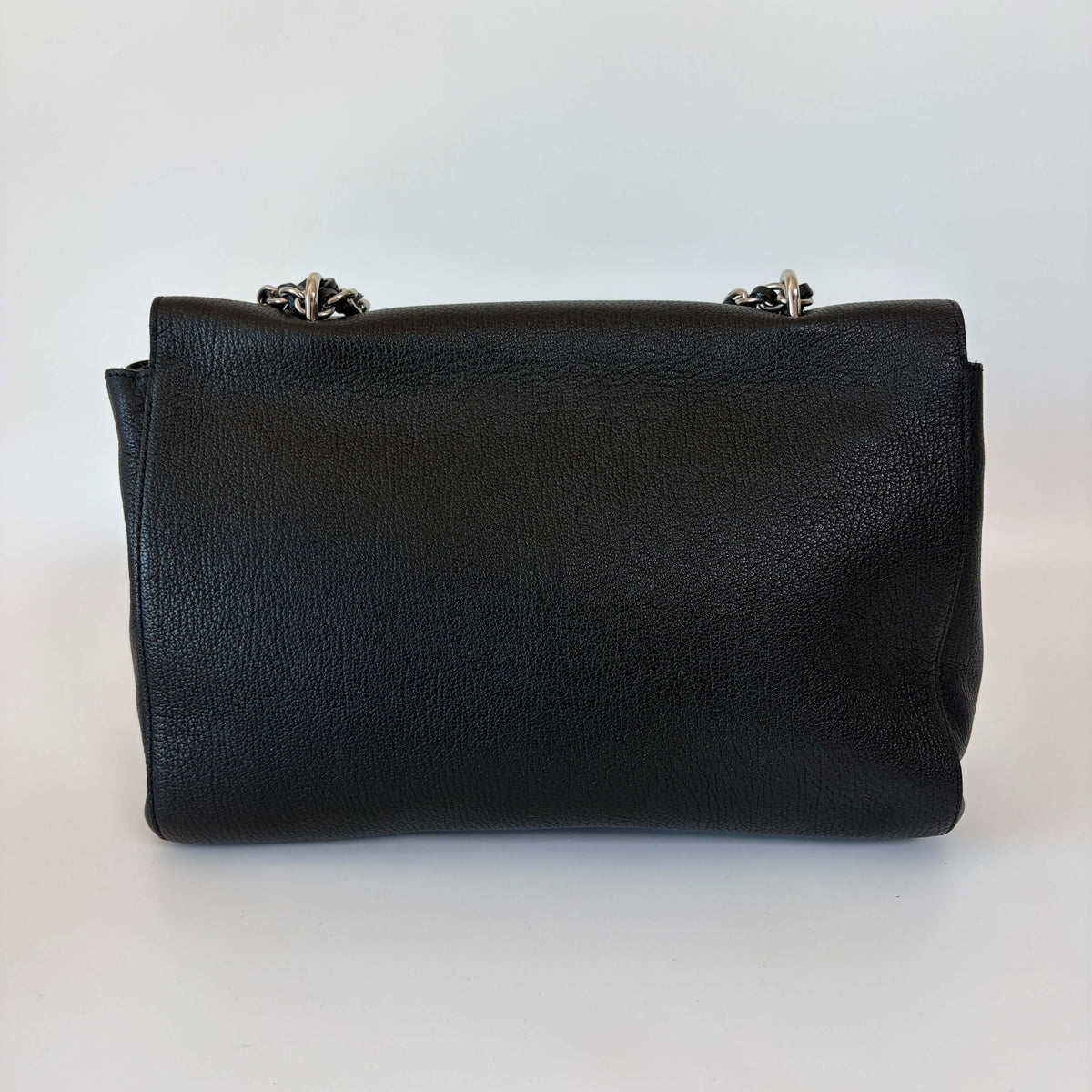 Mulberry Lily Shoulder Bag black grained leather back view