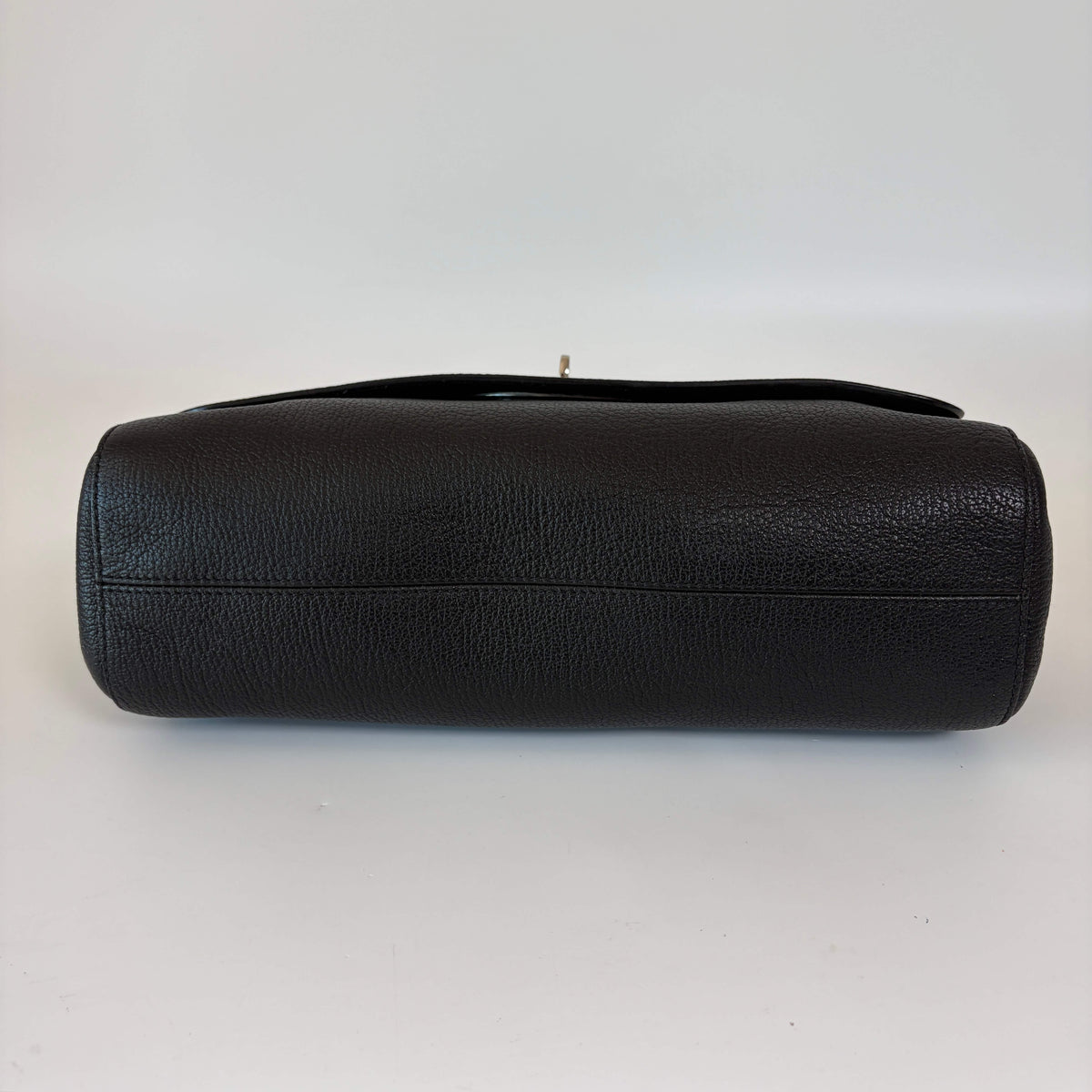 Mulberry Lily Shoulder Bag black leather bottom and base details