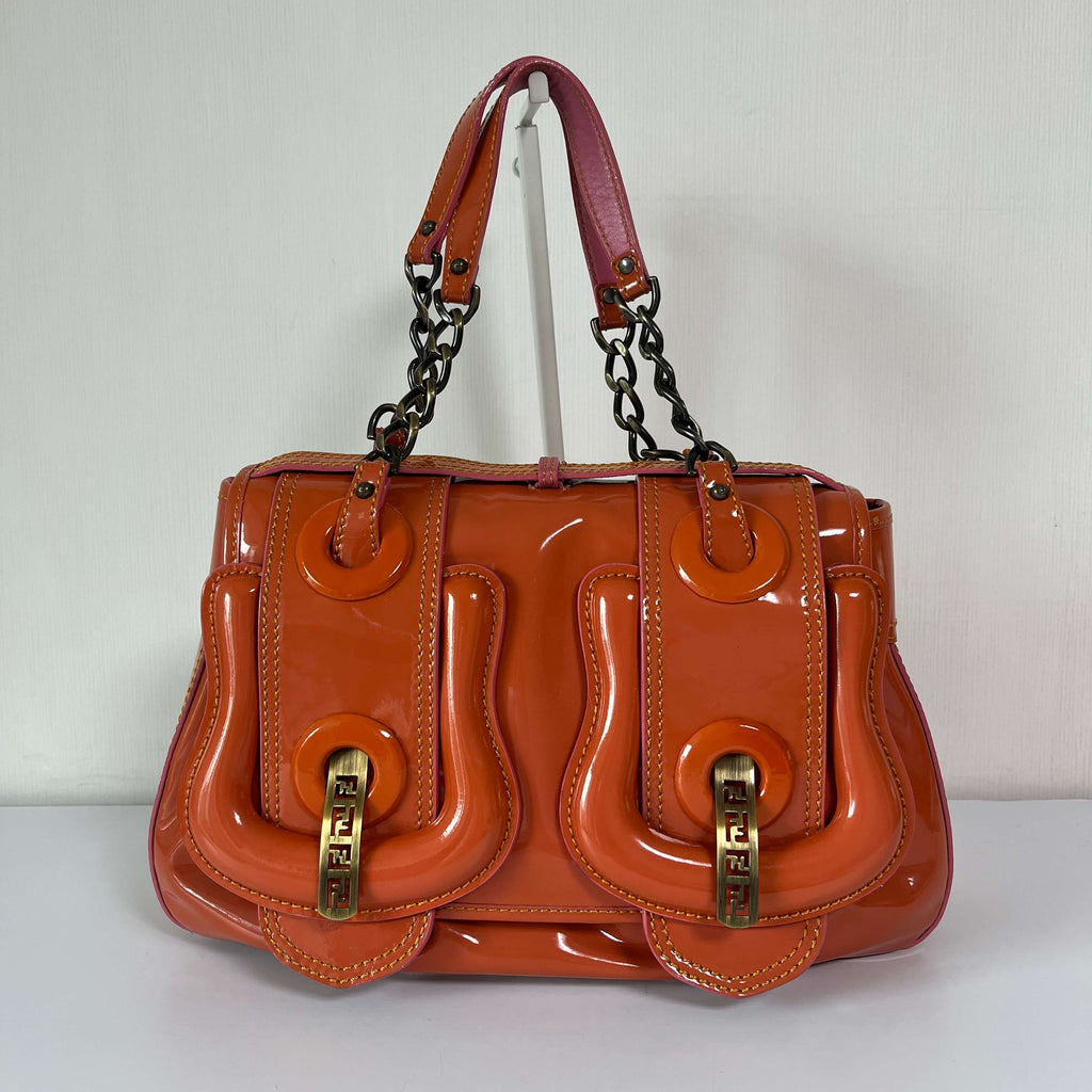 Authentic Fendi B. Bag Patent Leather Medium