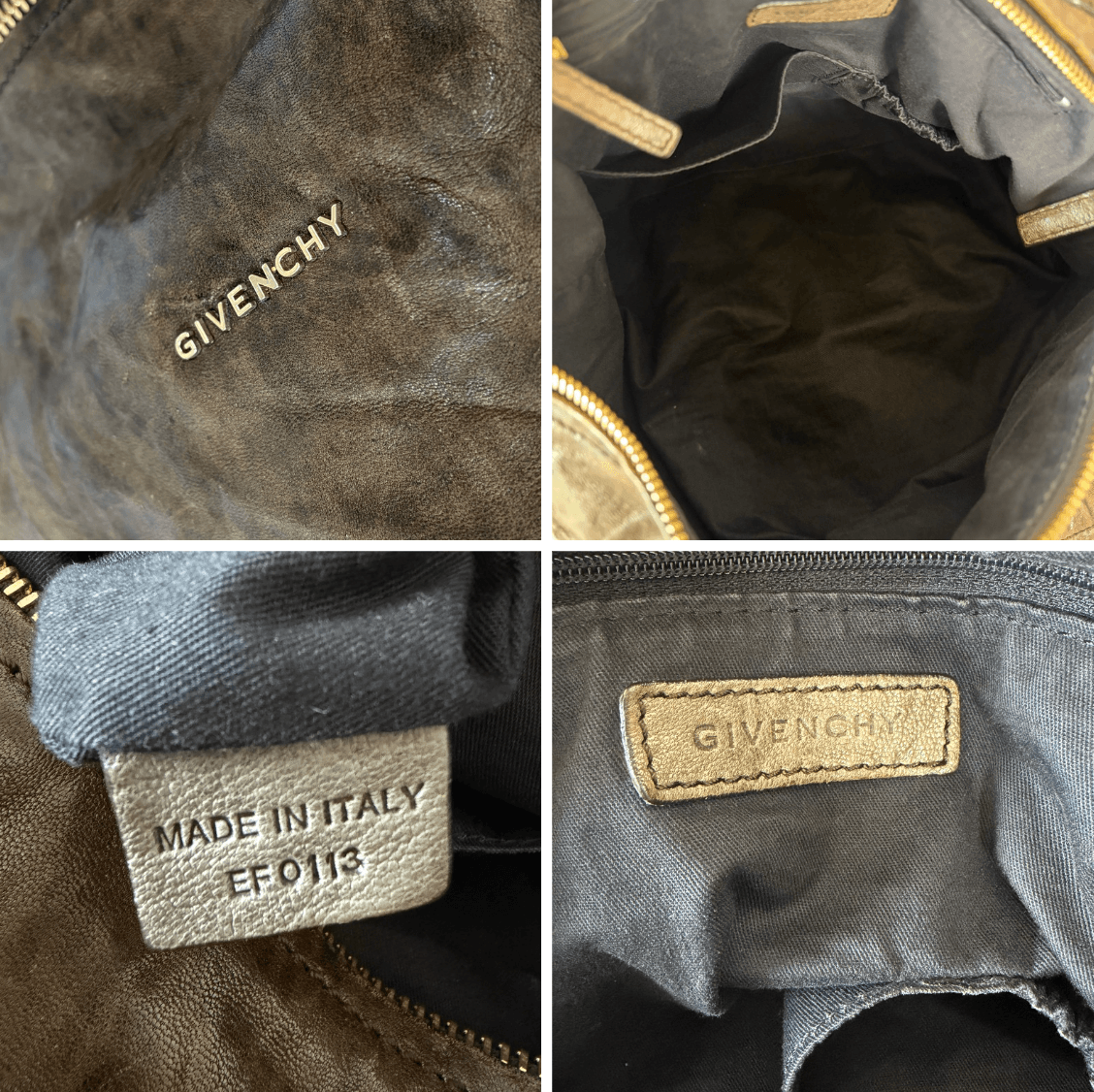 Authentic Givenchy Pandora Large Dark Brown Leather Shoulder Bag