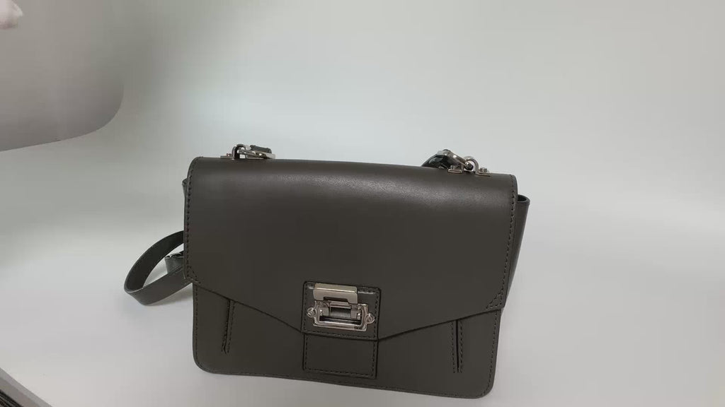 Authentic Proenza Schouler Leather Satchel Shoulder Bag Khaki discription