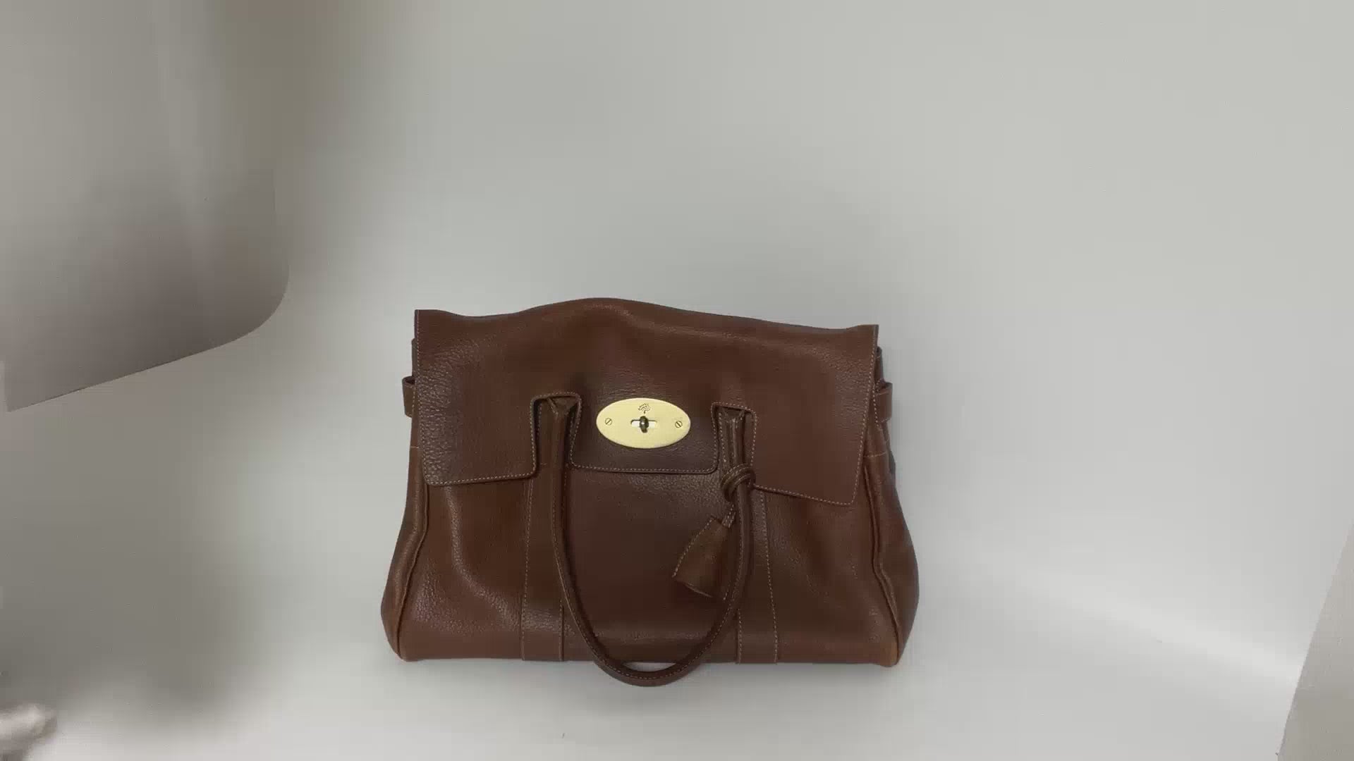 Authentic Mulberry Bayswater brown leather bag detailed condition video